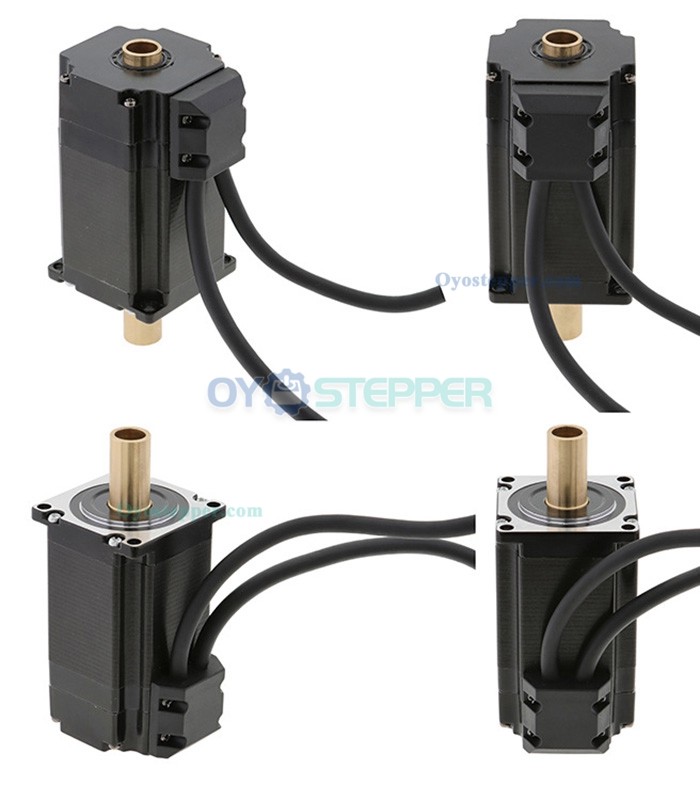 Oukeda Hollow Shaft Nema 23 Stepper Motor Bipolar 1.8 Deg 1.89 Nm 4.2A 2.52V Dual Shaft 57 x 57 mm